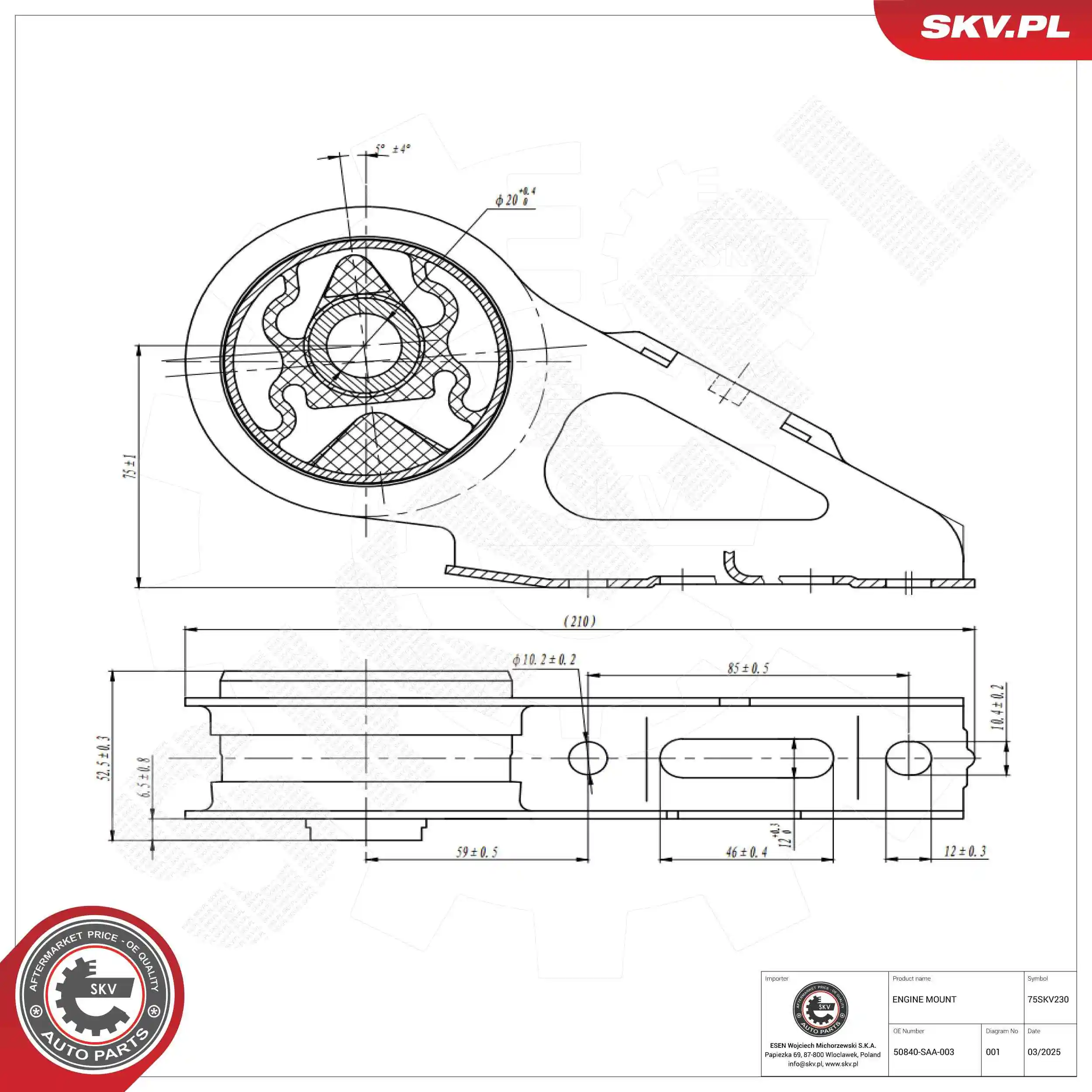 Mounting, engine